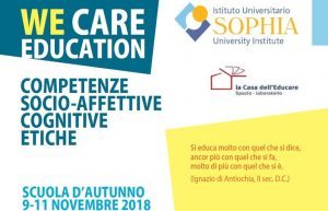 WE CARE EDUCATION – SCUOLE DI FORMAZIONE – a Loppiano Verona Benevento